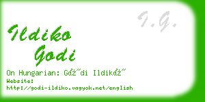 ildiko godi business card